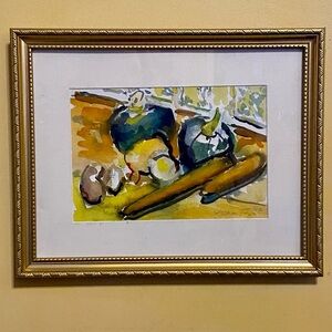 Original still life watercolor by Diann Fargo, dated 1980